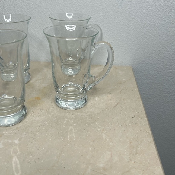 4 Glass Espresso Cups. 4.25” H - Picture 5 of 7